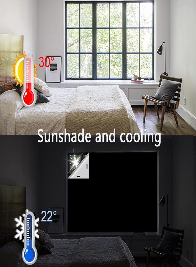 ZMD 100% Blackout Window Cover, 57x39 inch Portable Black Out Windows Blinds No Drill Blinds Cover Adhesive Portable Blackout Curtains for Bedroom Shades Baby Nursery RV Dorm Travel Office - Image 5